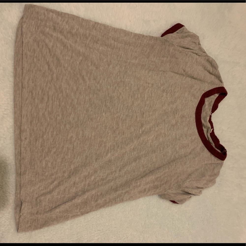 A gray crop top